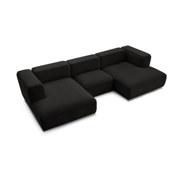 Melns stūra dīvāns Zephyr – Bobochic Paris-image-4