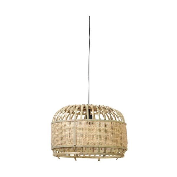 Griestu lampa dabīgā tonī ar bambusa un rotangpalmas abažūru ø 49 cm Dalika – Light & Living