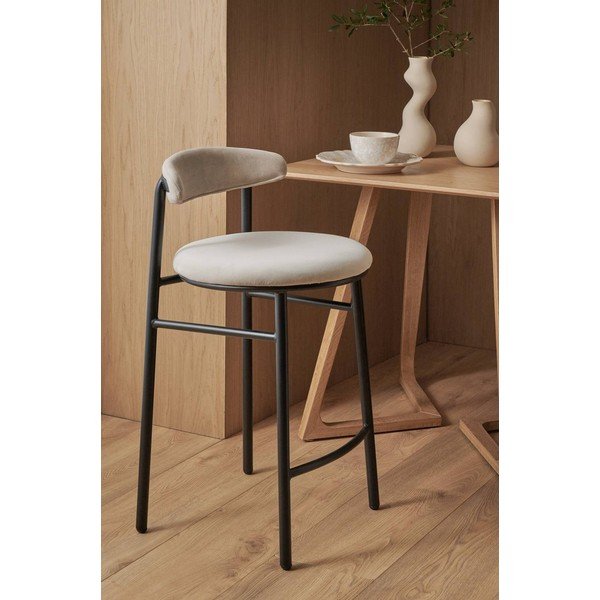 Bēšs metāla bāra krēsls (sēdekļa augstums 66 cm) Doggi – Ellos Home-image-1