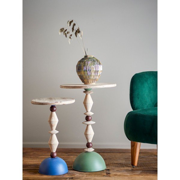 Egles masīvkoka apaļš sānu galdiņš ø 40 cm Mannelli – Bloomingville-image-2