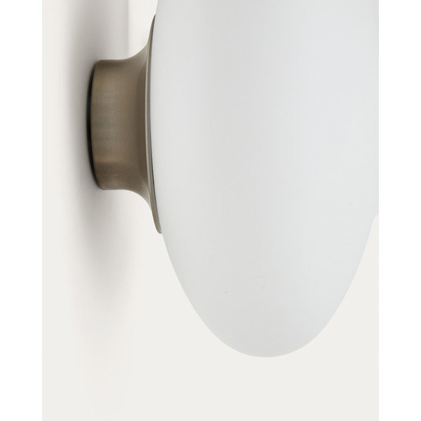 Balta/sudraba krāsas sienas lampa ø 26 cm Bamila – Kave Home-image-4