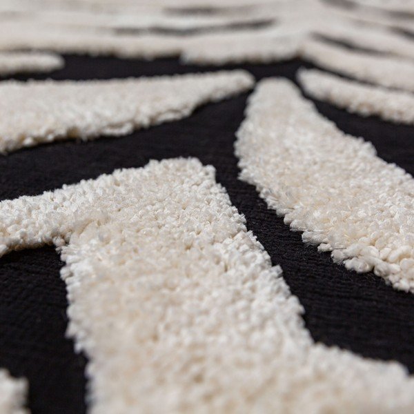 Melnbalts paklājs 200x300 cm Esra Zebra – Flair Rugs-image-2