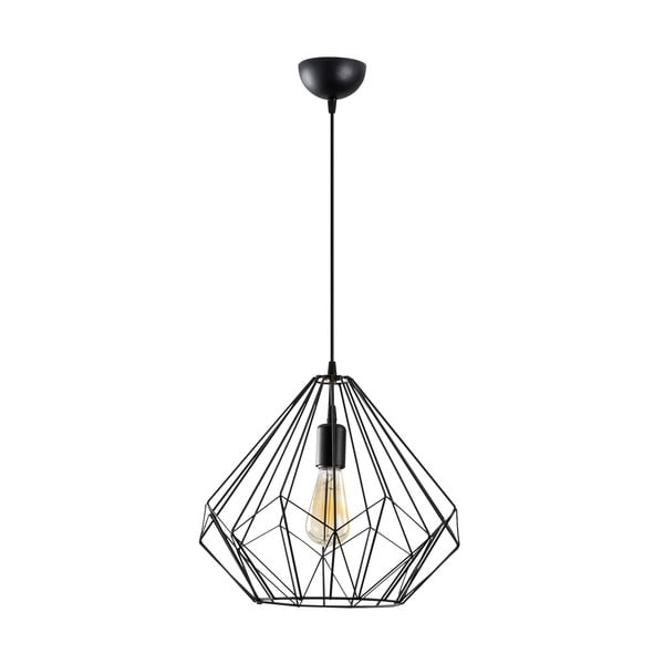 Melna piekaramā lampa ar metāla abažūru ø 37 cm Diamond – Opviq lights