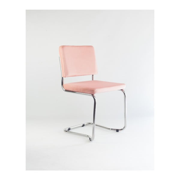 Krēsls ar rozā samta polsterējumu Velvet Atelier Bertha