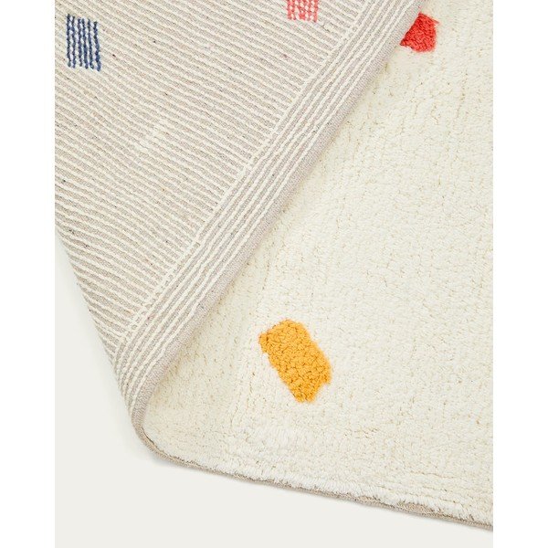 Krēmkrāsas kokvilnas bērnu paklājs 150x200 cm Epifania – Kave Home-image-3