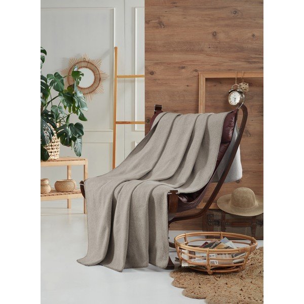 Pelēks flīsa pleds 130x170 cm Brighton – Mijolnir-image-1