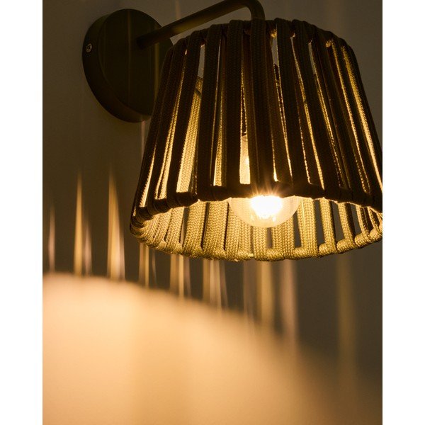 LED sienas āra gaismeklis ar saules baterijām (augstums 23 cm) Aldet – Kave Home-image-2