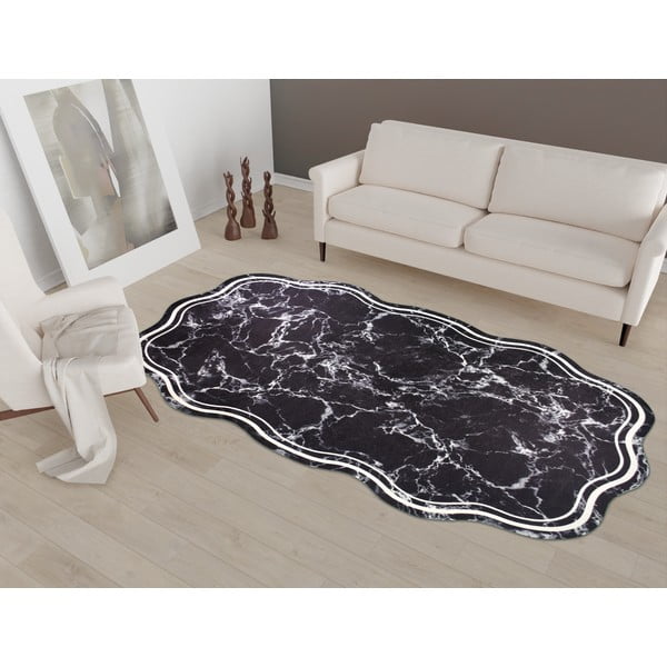 Melns paklājs 200x80 cm – Vitaus-image-1