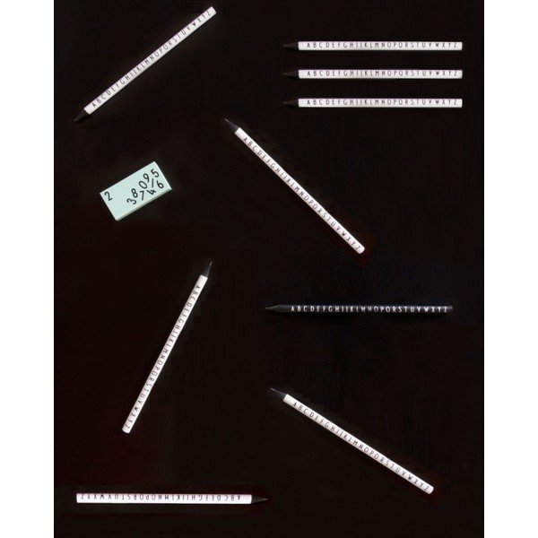 5 melnu zīmuļu komplekts Design Letters Pencils-image-2