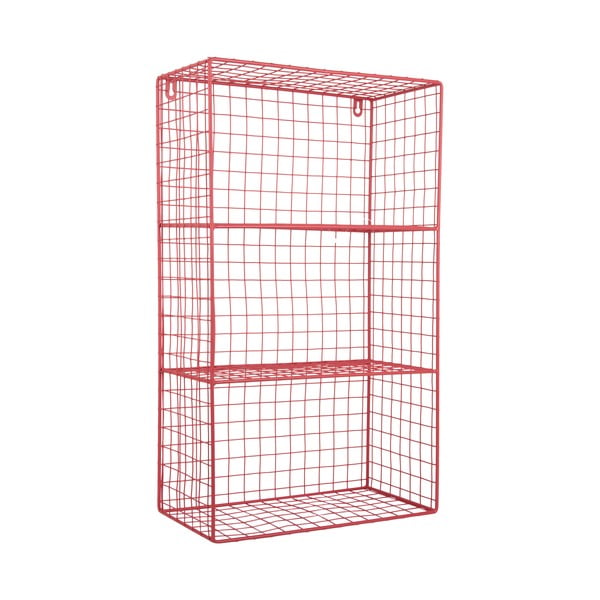 Sarkans daudzlīmeņu tērauda sienas plaukts 60 cm Reja – PT LIVING-image-2