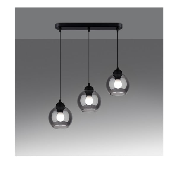 Melna piekaramā lampa ø 15 cm Grande – Sollux-image-1