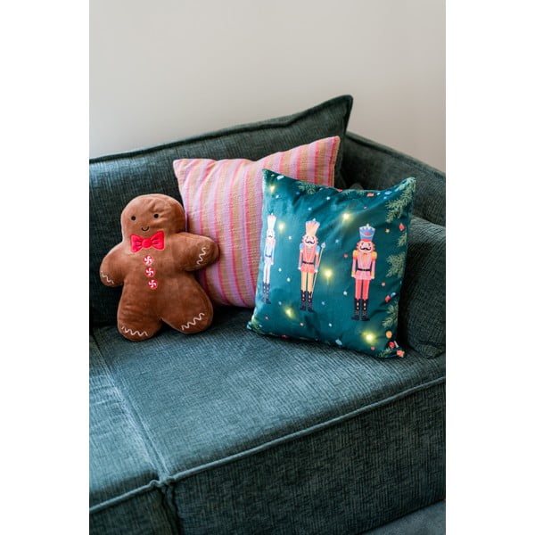 Rozā brūns kokvilnas spilvens Hübsch Rita, 50 x 50 cm-image-4