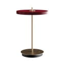 Sarkana LED galda lampa ar regulējamu spilgtumu un metāla abažūru (augstums 31 cm) Asteria Move – UMAGE