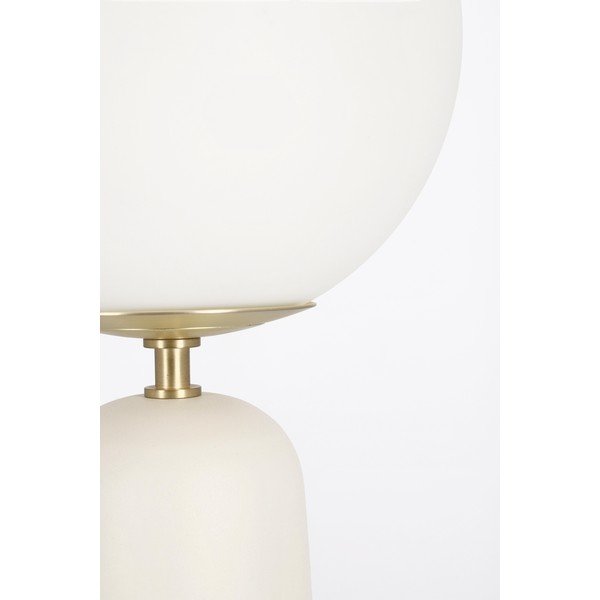 Balta metāla galda lampa ar stikla abažūru (augstums 51 cm) Delphine – Bizzotto-image-4