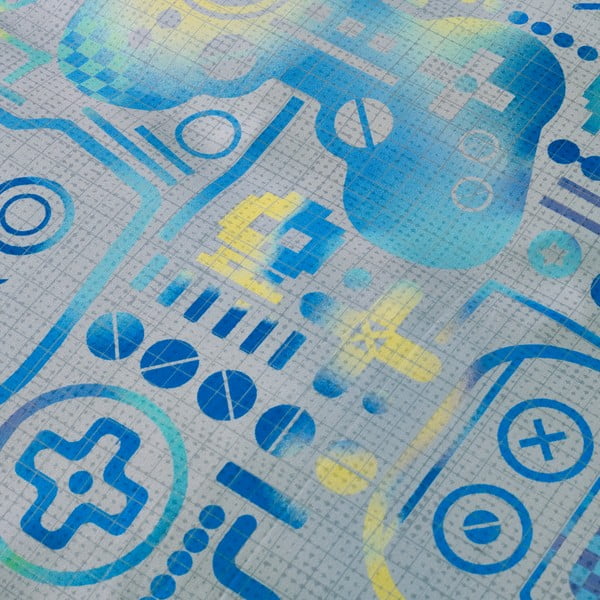 Pelēks vienguļamais/augstiem matračiem mikrošķiedras bērnu palags ar gumiju 90x190 cm Gamer – Catherine Lansfield-image-2