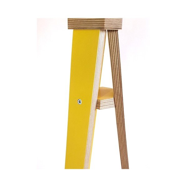 Dzeltena stāvlampa ar baltu abažūru un sarkanu kabeli Ragaba Wanda-image-2