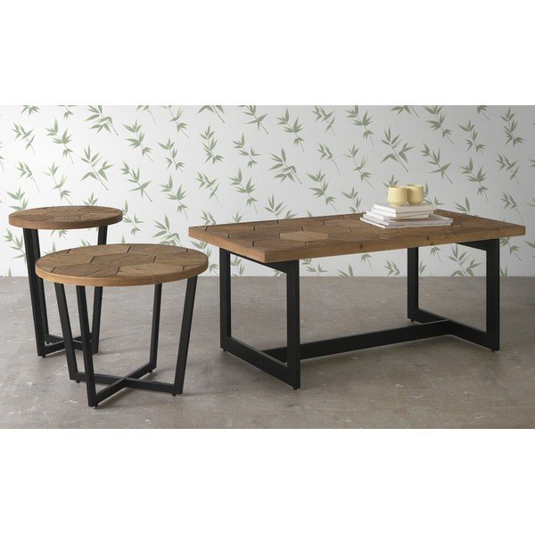 Kafijas galdiņš ar melnu dzelzs konstrukciju Geese Honeycomb, ⌀ 59 cm-image-4