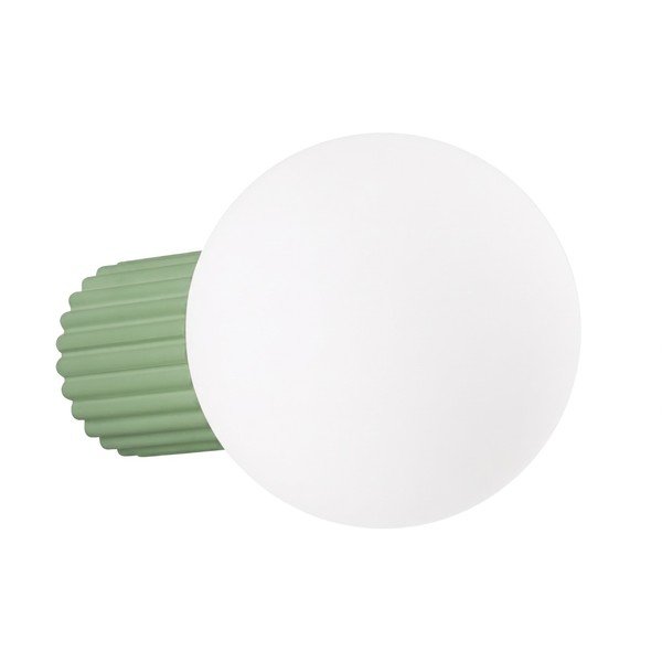 Salvijas zaļa sienas lampa no opāla stikla ø 12 cm Orbital – Sollux