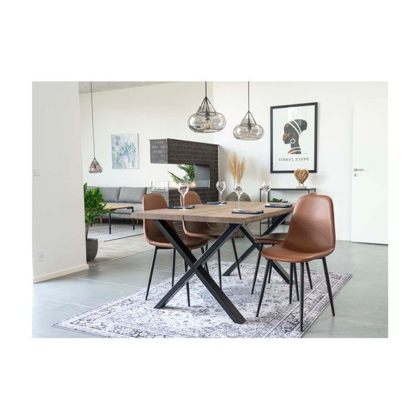 2 brūnu krēslu komplekts ar melnām kājām House Nordic Stockholm-image-4