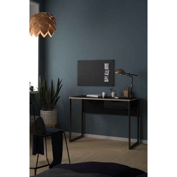 Melns rakstāmgalds Tvilum Function Plus, 130 x 48 cm-image-1