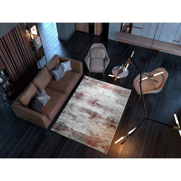 Pelēks un oranžs Universal Babek Vintage paklājs, 160 x 230 cm-image-1