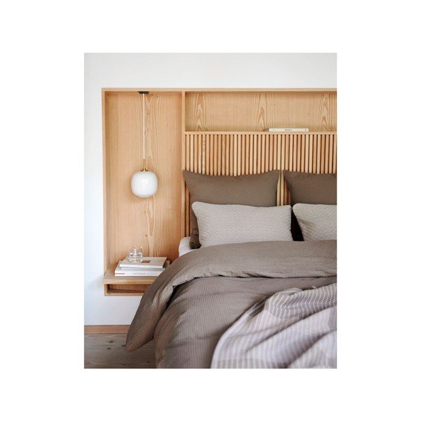 Bēšs kokvilnas un vilnas maisījuma spilvens Södahl Wave Knit, 40 x 60 cm-image-2