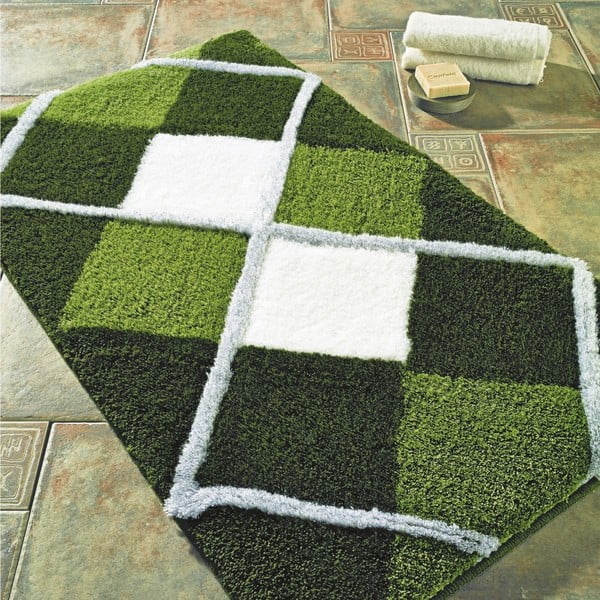 Zaļš vannas paklājs Confetti Bathmats Parsa, 70 x 120 cm