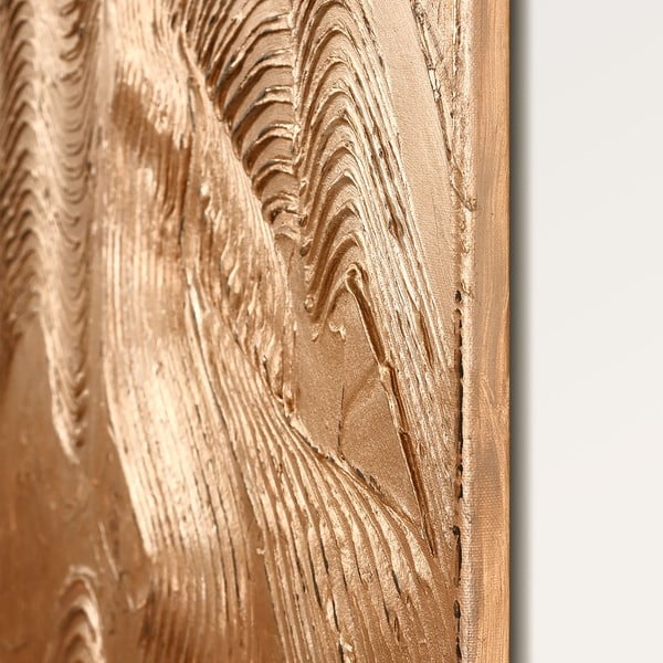 Ar rokām apgleznota glezna 88x118 cm Metallic Brown – Malerifabrikken-image-2