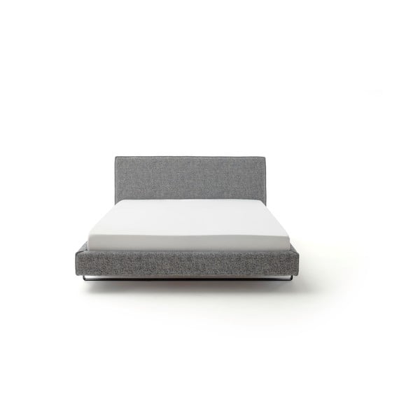 Pelēka polsterēta divvietīga gulta bez režģa 180x200 cm La Gomera – Meise Möbel-image-2