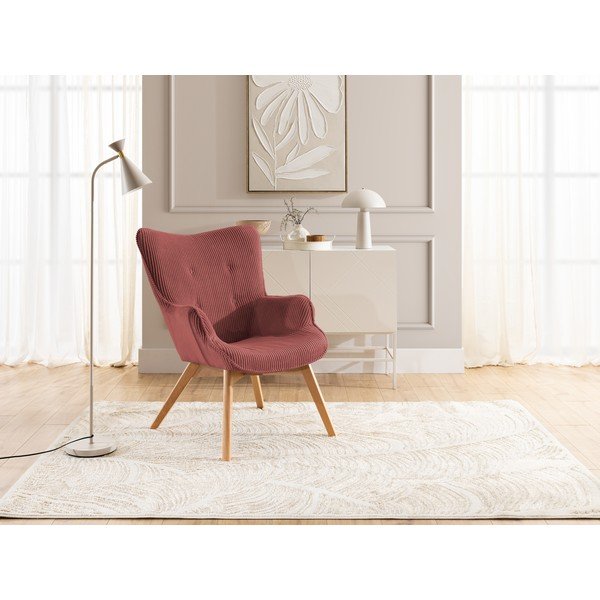 Sarkans velveta atpūtas krēsls Niko – Ropez-image-4