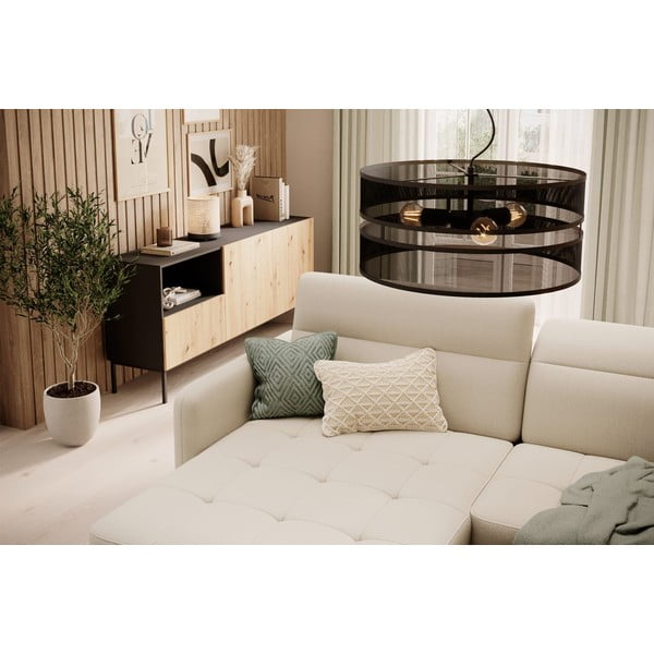 Bēšs samta salokāms/ar uzglabāšanas vietu stūra dīvāns (ar kreiso stūri/ar zvilni) Gomsi – ELTAP-image-4