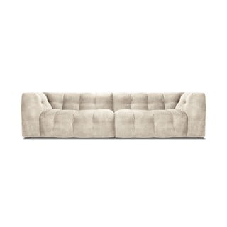 Bēšs samta dīvāns Windsor & Co Sofas Vest, 280 cm
