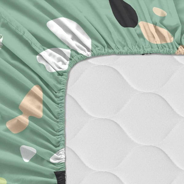 Kokvilnas palags ar gumiju Happy Friday Basic Delicate, 180 x 200 cm-image-1