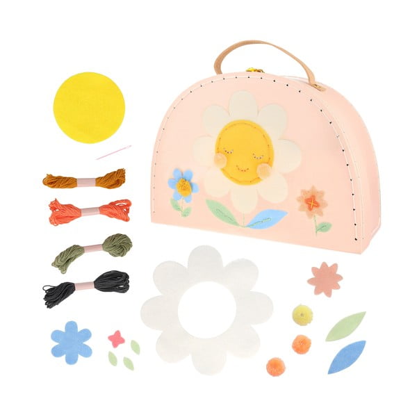 Radošais komplekts Flower Embroidery Suitcase – Meri Meri