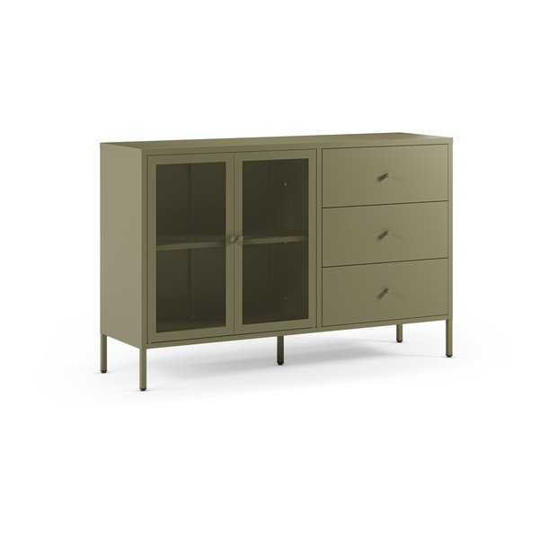 Zaļa metāla kumode 140x90x40 cm Fayna – Marckeric-image-3