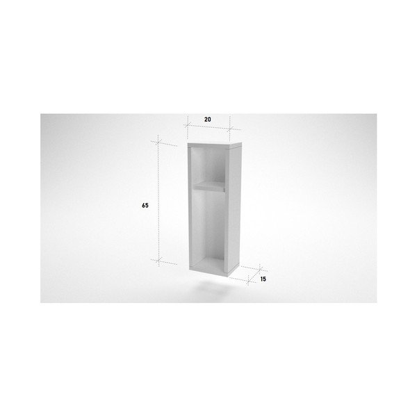 Balts sienas plaukts / naktsgaldiņš Turra-image-1