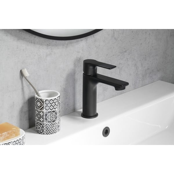 Matēti melns stāvošs jaucējkrāns izlietnei Pax – Sapho-image-1