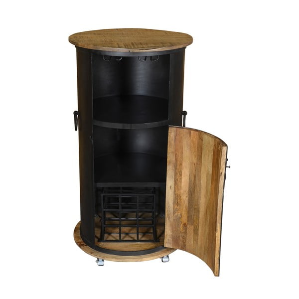 Melns metāla vīna skapis pudeļu skaits 9, 60x115 cm Luni – Interia Home & Living-image-3