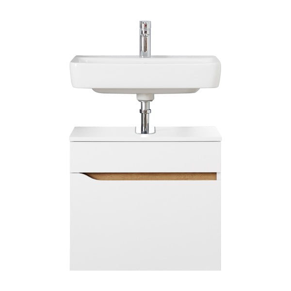 Balts zems/piekarams skapītis bez izlietnes 60x53 cm Set 857 – Pelipal-image-2