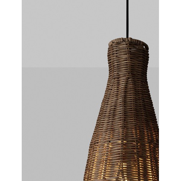 Dabīga toņa rotangpalmas piekaramā lampa ø 19,5 cm Rielo – Nova Luce-image-3