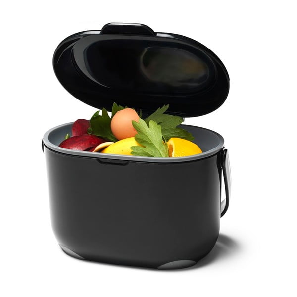 Melns kompostējams atkritumu konteiners 2,5 l - Addis-image-1