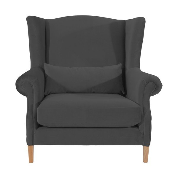 Antracīta pelēks samta atzveltnes krēsls Max Winzer Harvey Velvet-image-2