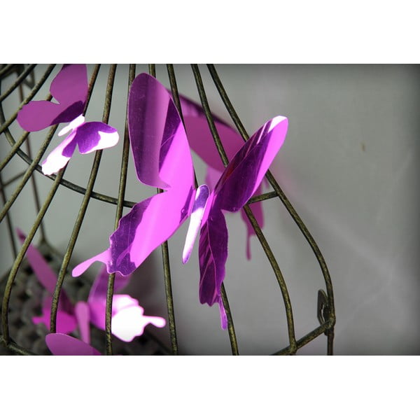 12 violetu līmlente 3D uzlīmju komplekts Ambiance Butterflies-image-1