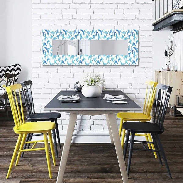 Sienas spogulis ar koka rāmi 40x120 cm – Wallity-image-1