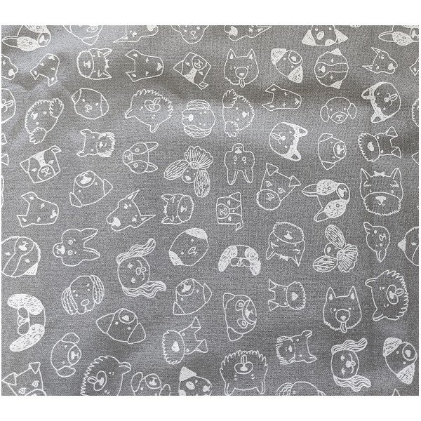 Pelēka kokvilnas gulta mājdzīvniekiem 75x60 cm Max – Petsy-image-1