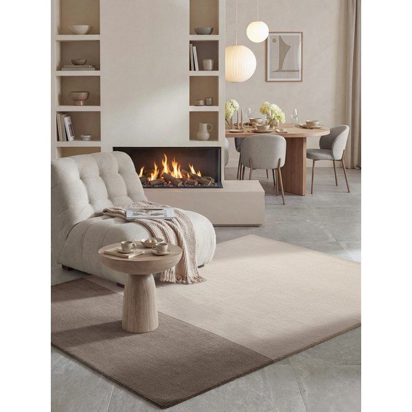 Brūns/krēmkrāsas paklājs no vilnas maisījuma 200x290 cm Hugo – Villeroy&Boch-image-1