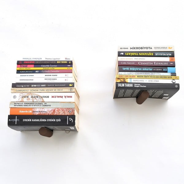 Melni metāla sienas plaukti (2 gab.) 21 cm Rod – Kalune Design-image-4