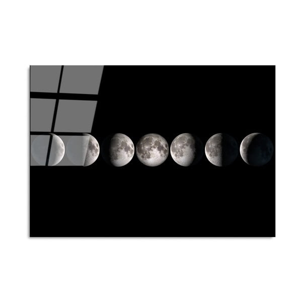 Stikla glezna 100x70 cm Moon Phases – Wallity
