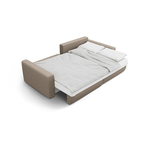 Gaiši brūns salokāms stūra dīvāns ar uzglabāšanas vietu Belfast – Cosmopolitan Design-image-4