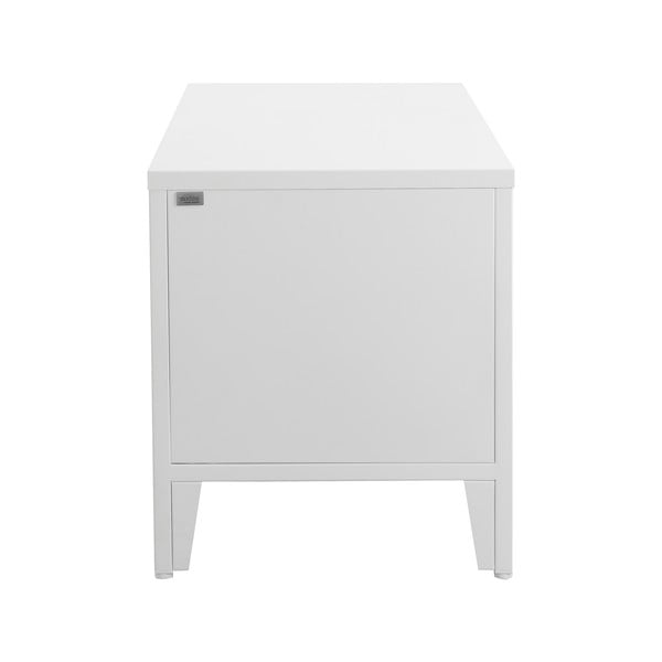 Balts metāla apavu plaukts ar soliņu Salino – Støraa-image-2